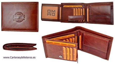 cartera de piel para hombre